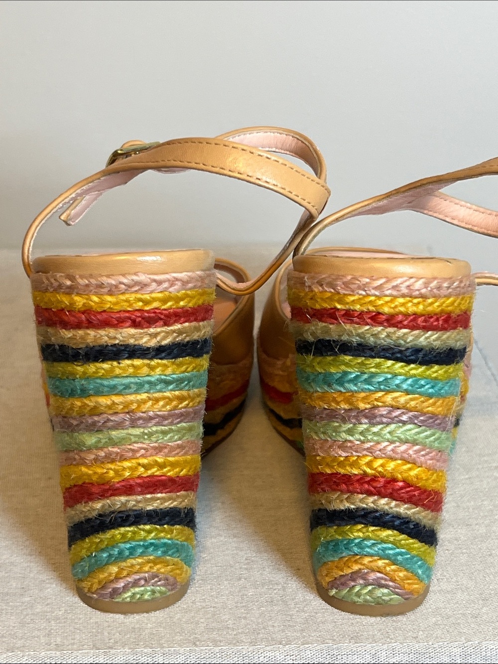 Kate Spade Nude Rainbow Espadrille Wedge - Picture 4 of 6